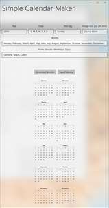 Simple Calendar Maker screenshot 3