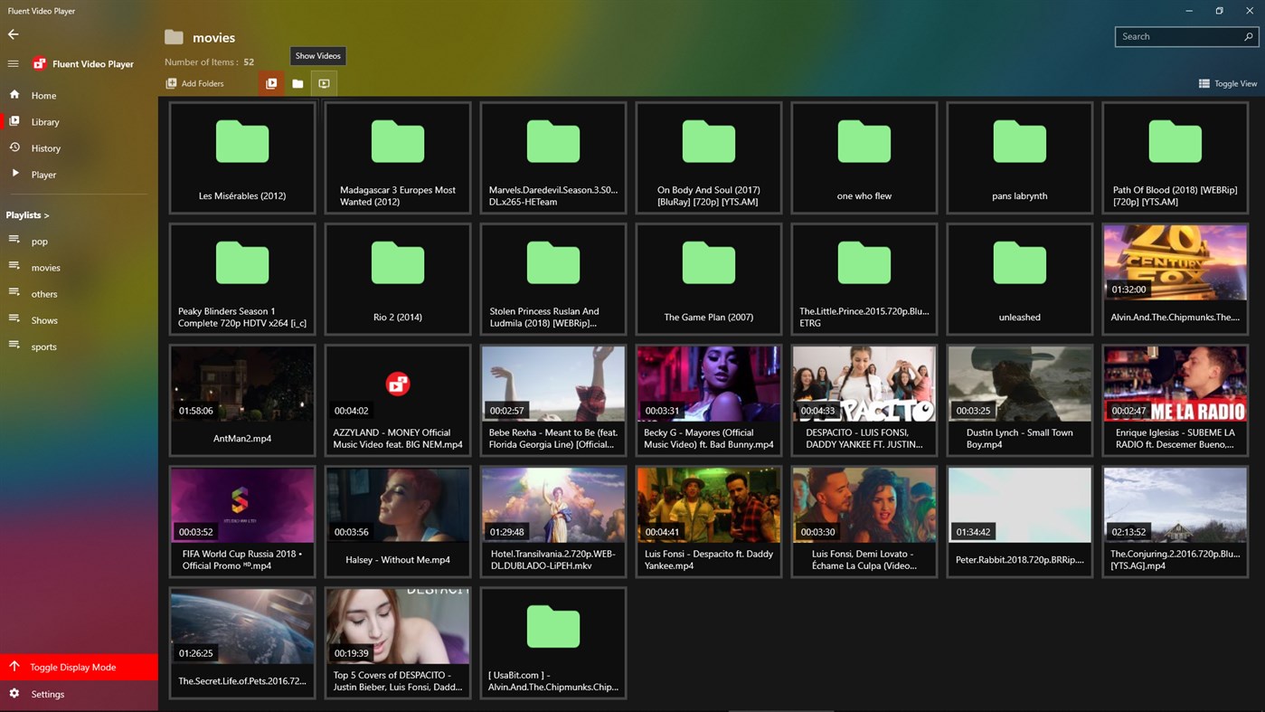 #4. Fluent Video Player (Windows) 由: Touseefbsb