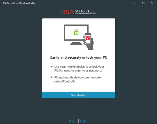 RSA SecurID for Windows Hello screenshot 1