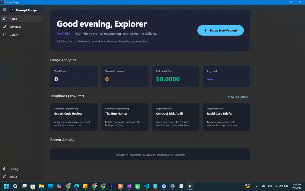 #2. Prompt Forge (Windows) Ved: Cresco Systems Labs
