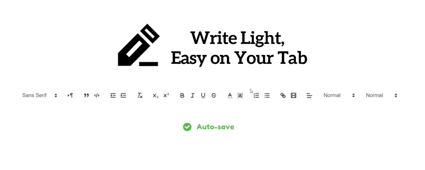 LiteCompose - Write Light, Easy on Your Tab marquee promo image