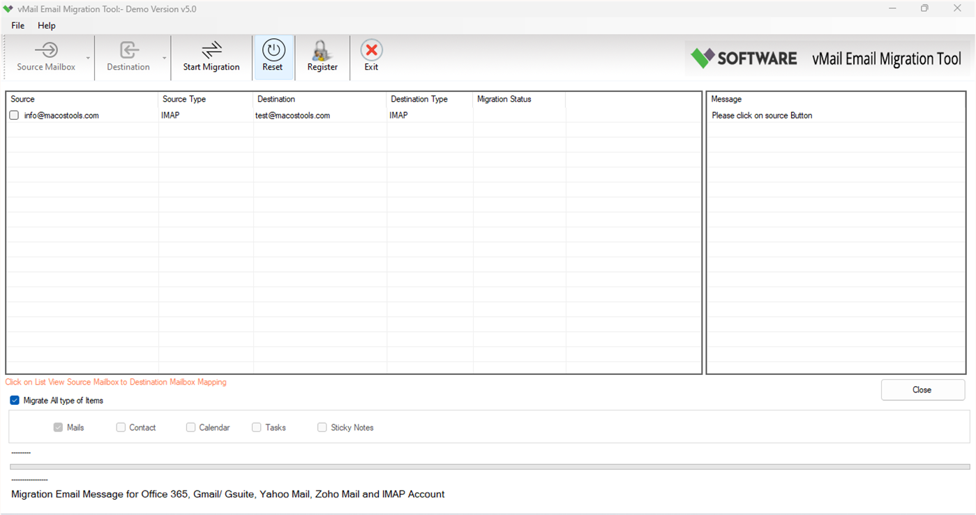 #4. Email Migration Tool - Tenant to Tenant Migration (Windows) By: VSOFTWARE