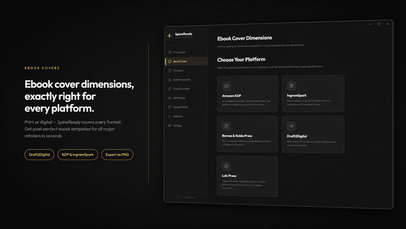 #3. SpineReady: Book Cover Templates for Every Platform (Windows) 作者: ZK Publishing