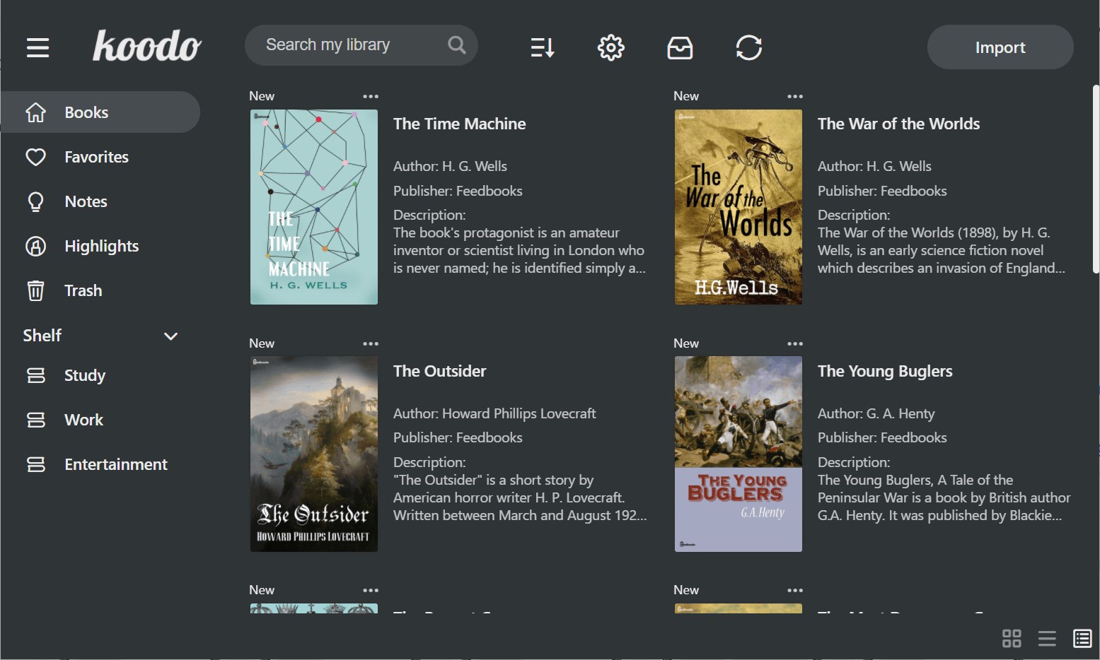 Koodo Reader screenshot
