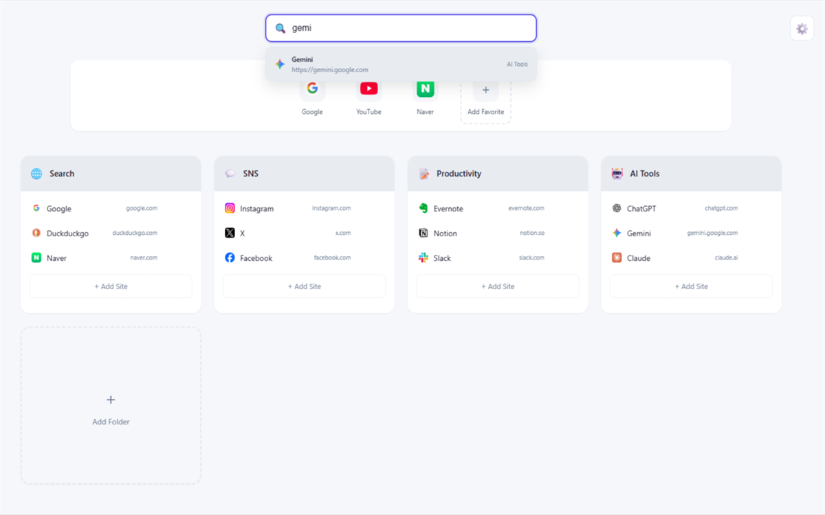 Marklog - New Tab Bookmarks