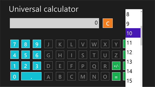 Universal calculator screenshot 2