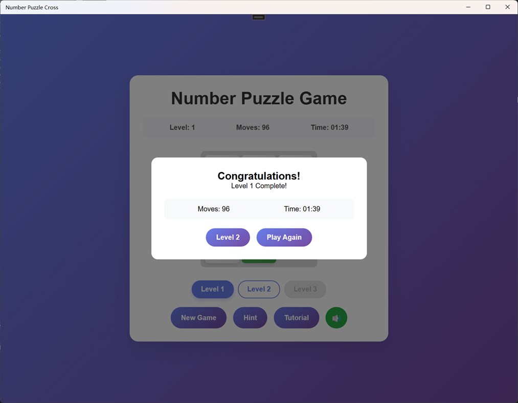 #3. Number Puzzle Cross (Windows) بواسطة: RollerNiGi