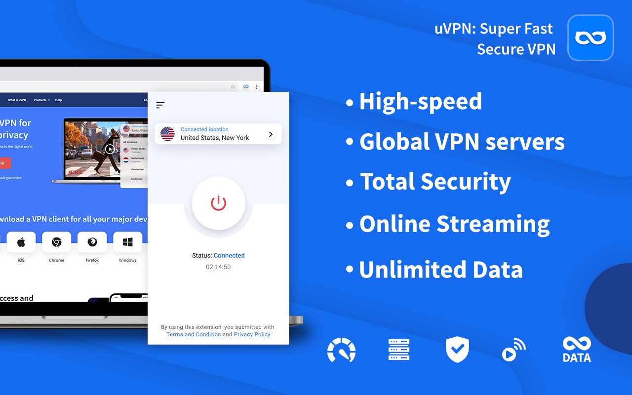 Free VPN Edge extension - Best VPN by uVPN