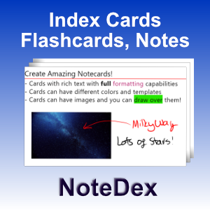 NoteDex: Index Cards, Flashcards, Notecards App
