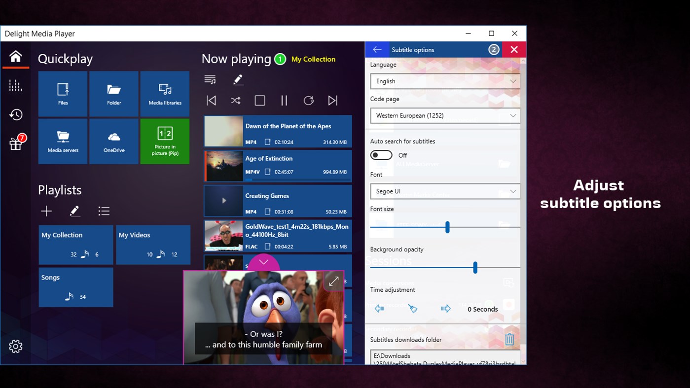 #7. Delight Media Player (Windows) 由: ASFCRTVAPPS