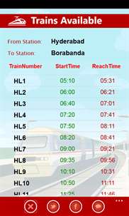 MMTS Train Timings screenshot 3