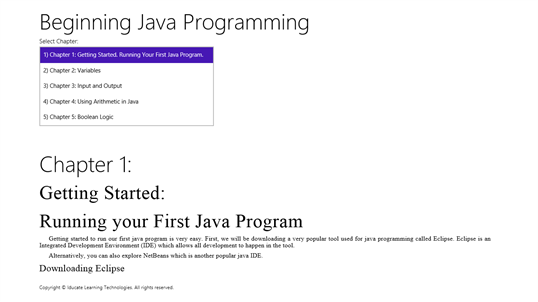 Beginning Java Programming screenshot 1