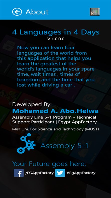 #9. 4 Languages in 4 Days (Windows) 由: mohamed_helwa