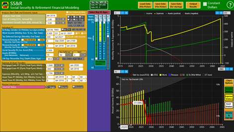 Social Security & Retirement Financial Modeling Screenshots 1