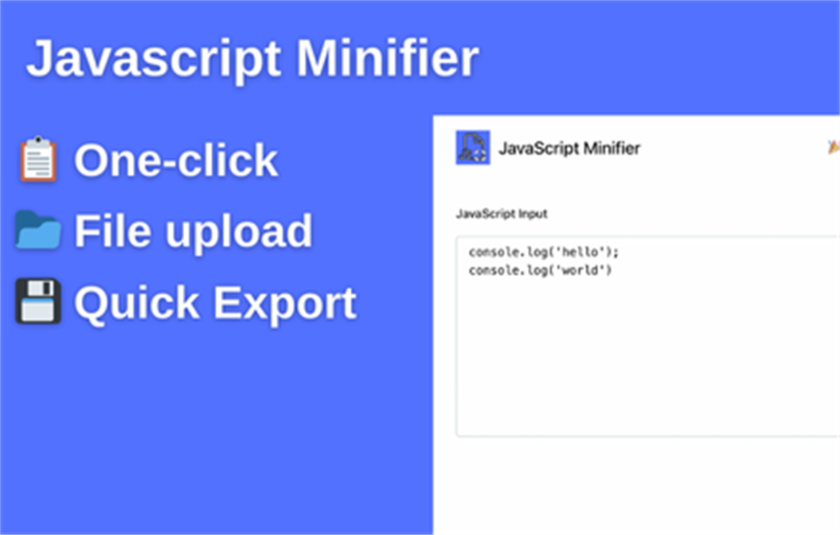 JS Minify: Javascript Minifier
