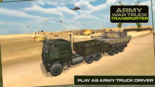 Army War Truck Transporter - Military Driving Sim screenshot 1