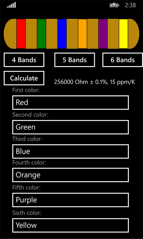 Resistors Color Calculator Screenshots 2