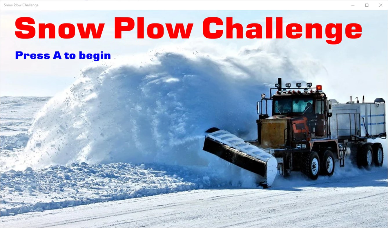 #1. Snow Plow Challenge (Xbox) 来自: Binary Decision Technologies