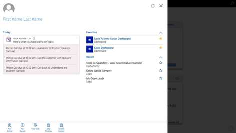 Microsoft Dynamics 365 for Windows 8.1 Screenshots 1