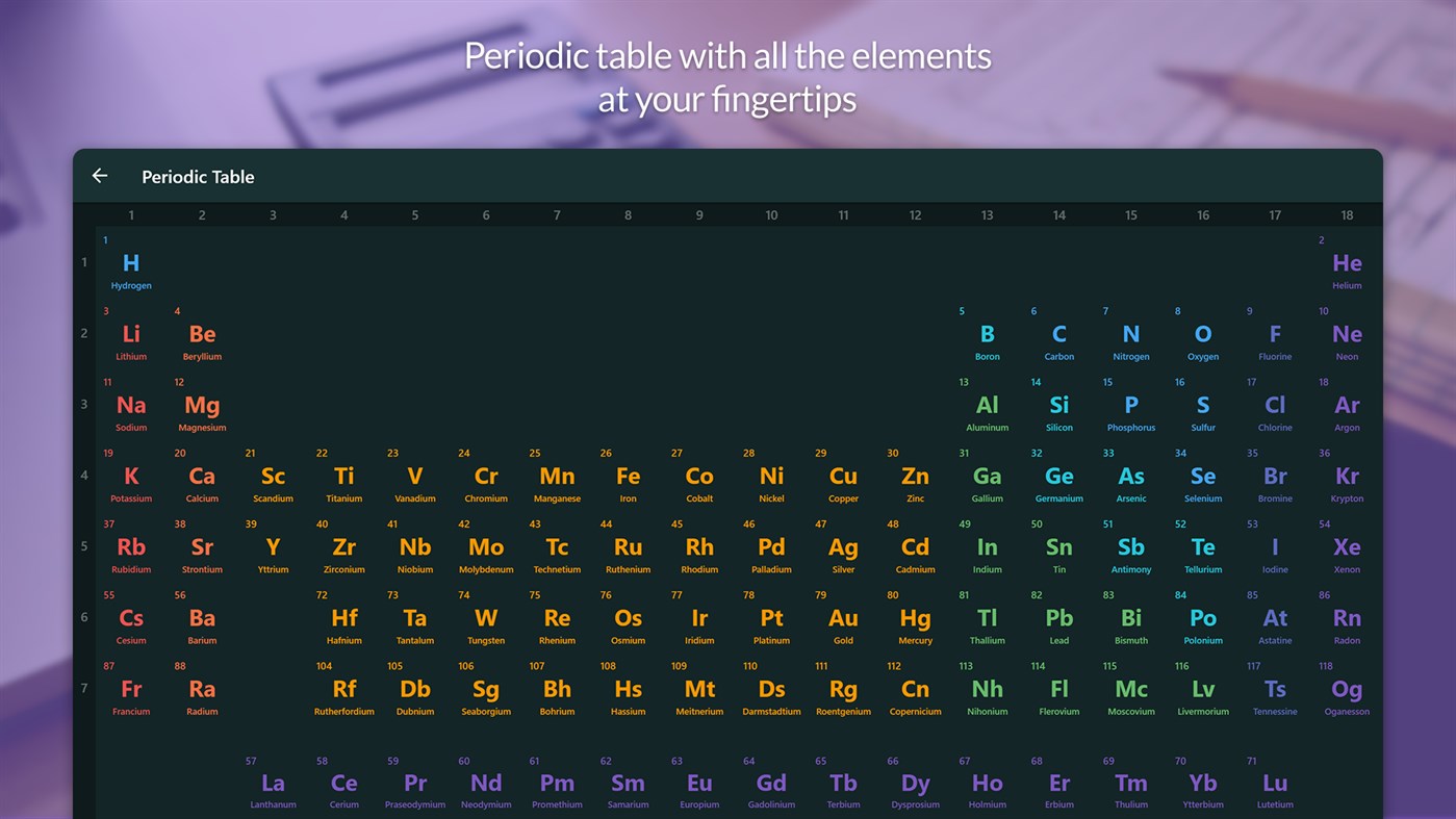 #1. Atom - Periodic Table & Tests (Windows) De: Horus Lugo