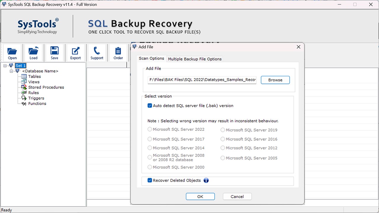 Snapshot 2 of SysTools SQL Backup Recovery