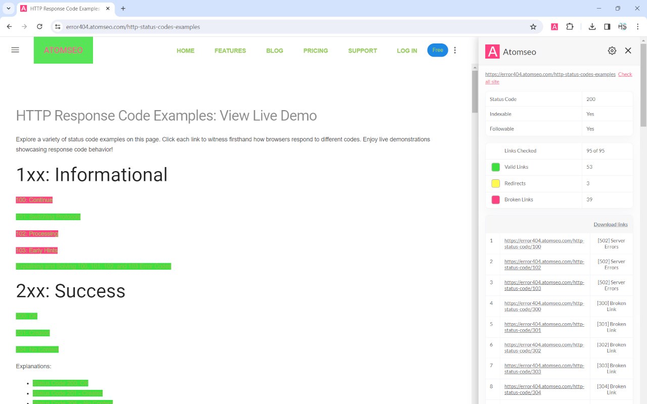 Atomseo Broken and Redirect Links Checker