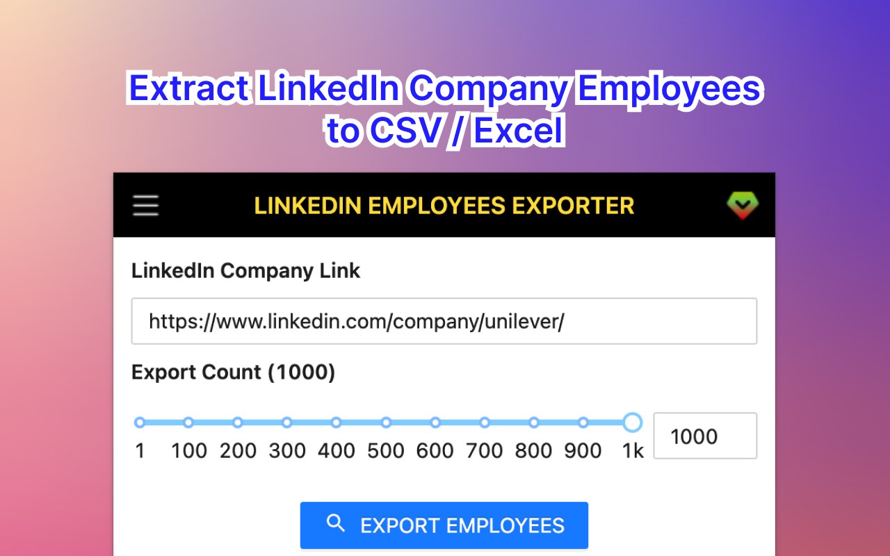 Company Employees Export for LinkedIn™️