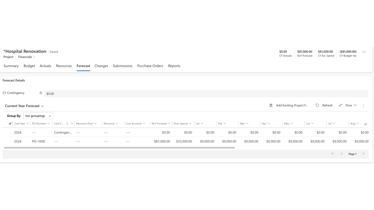 Snapshot 2 of CoPlan: Capital Planning and Project Management Solution