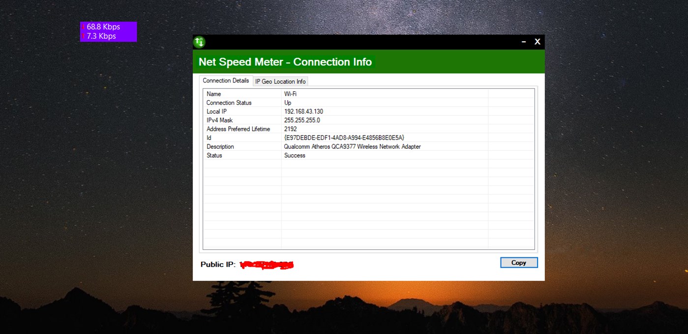 #5. Net Speed Meter (Windows) 由: Zero Byte Software Solutions, zerobytebd.com