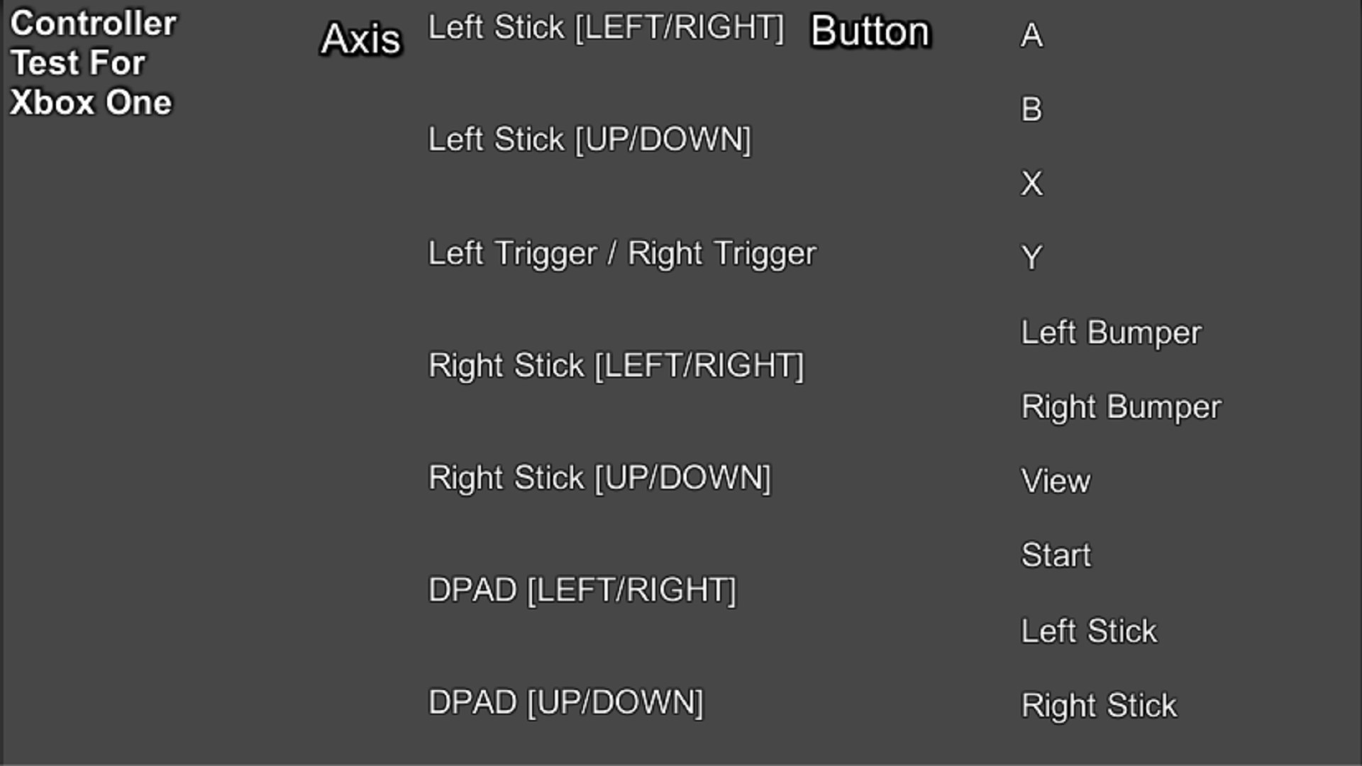 Xbox One Controller Tester screenshot