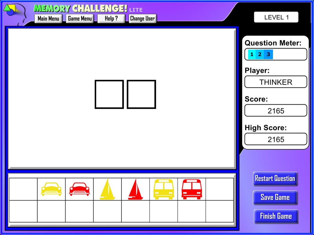 #5. Memory Challenge! (Lite) (Windows) Podle: The Critical Thinking Co.