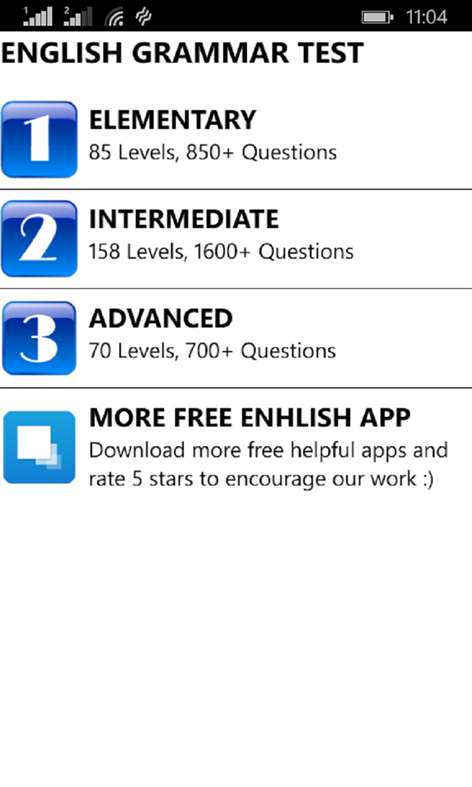 English Grammar Test Free Screenshots 1