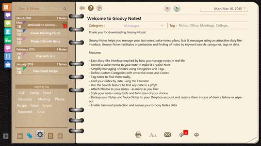 Groovy Notes - Text, Voice Notes & Digital Organizer screenshot 5