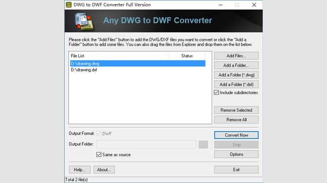 how to convert dwf to dwg
