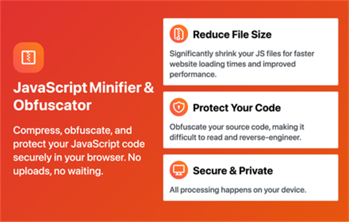 JavaScript Minifier Pro
