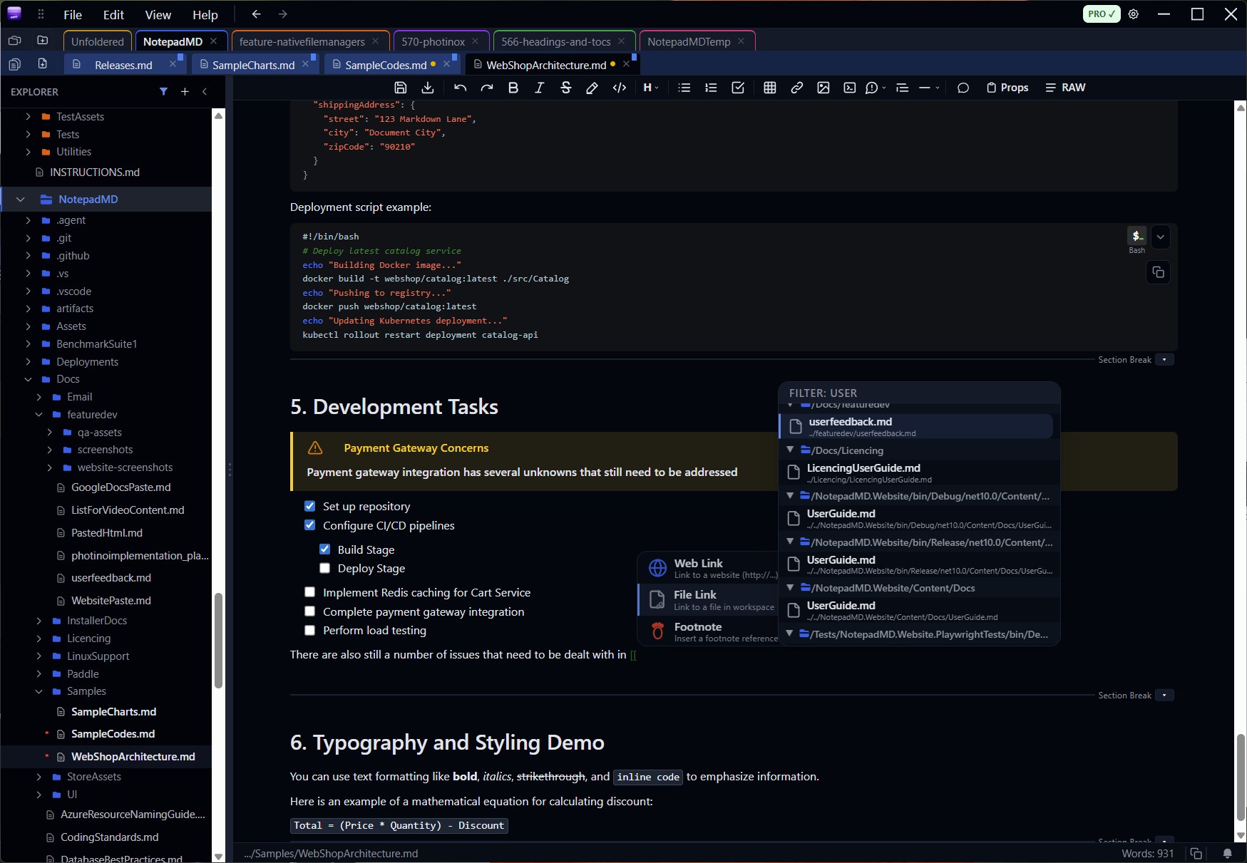 NotepadMD screenshot