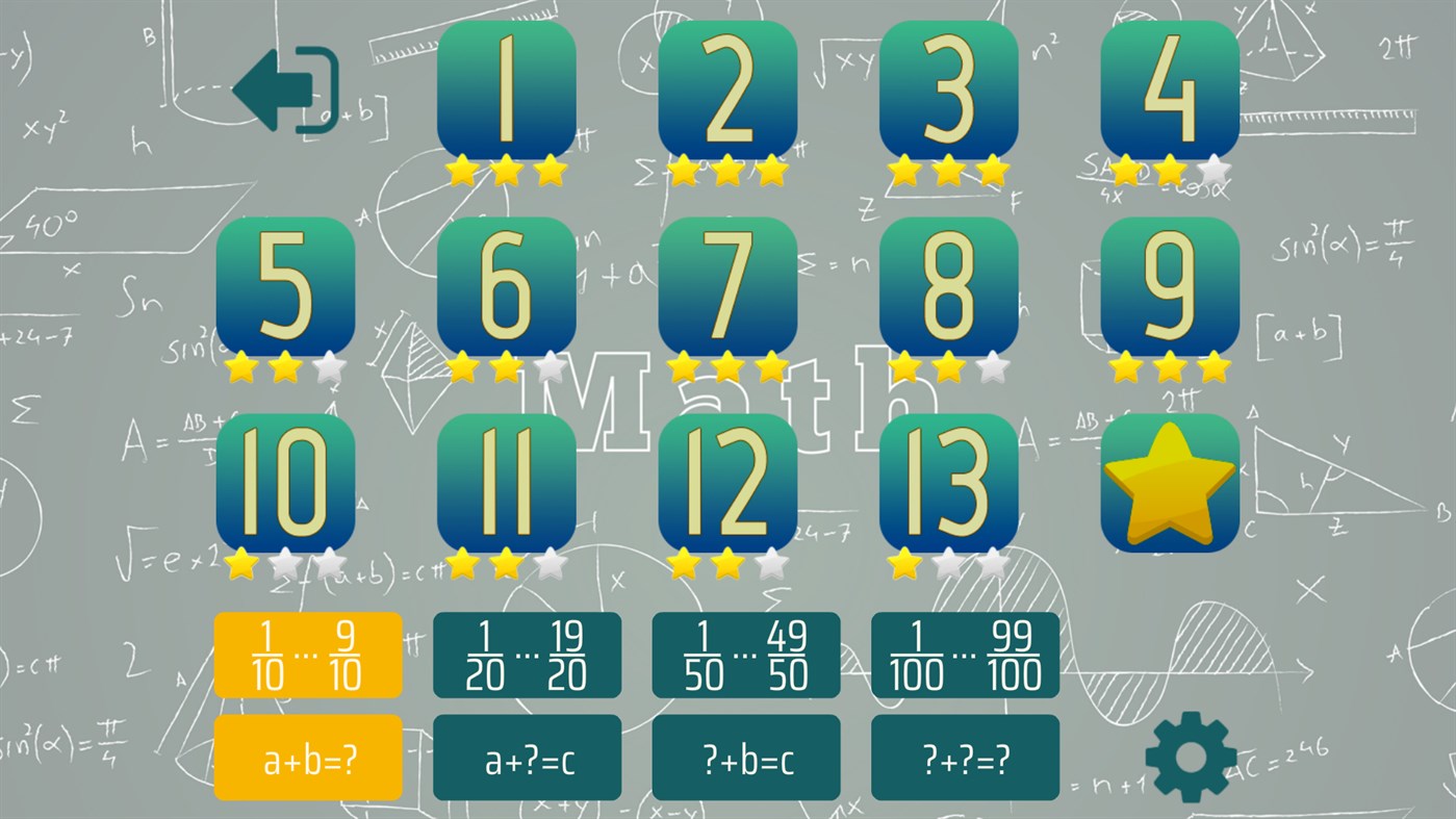 #10. Add and subtract fractions - 5th grade math skills (Windows) โดย: Sergey Malugin