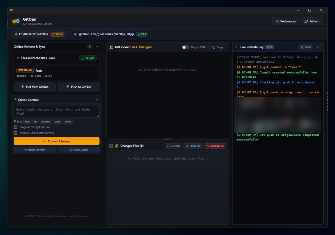 #1. GitOps - Minimalist Git & GitHub Client (Windows) Przez: Hades Corporation