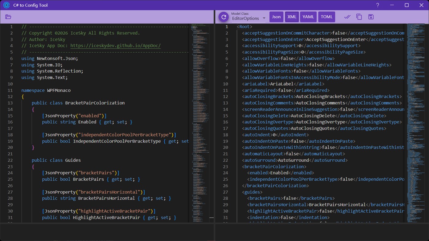 #2. C#2Config (Windows) Ved: IceSky