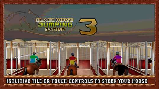 Black Horse Jumping Racing screenshot 1