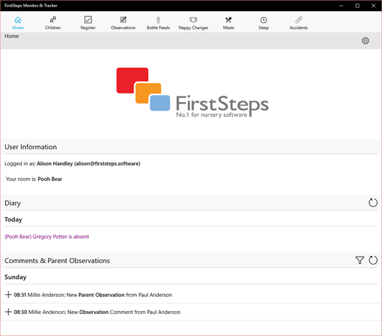 FirstSteps Monitor & Tracker screenshot 1