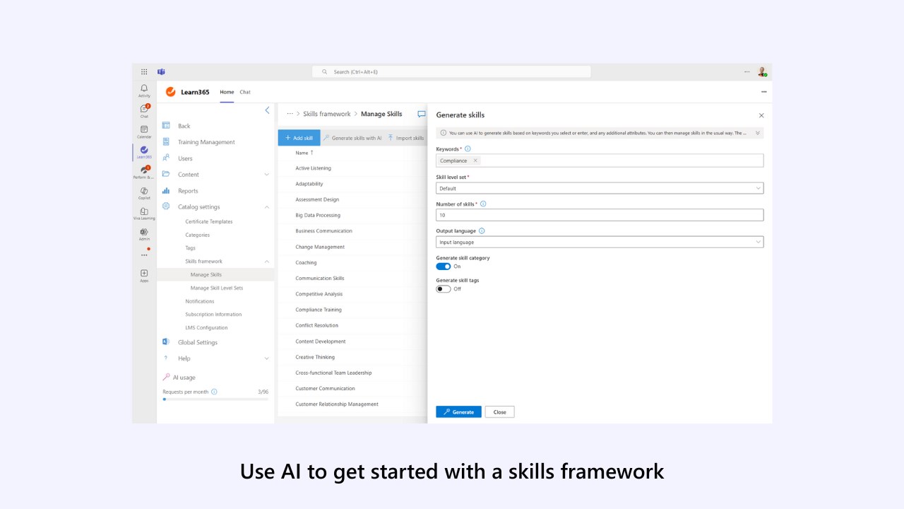 Snapshot 8 of Zensai Learn365 Learning Management System (LMS) for SharePoint and Teams