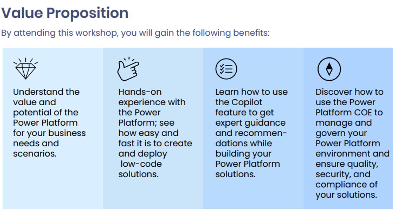 Snapshot 1 of Power Platform Enablement Workshop for Citizen Developers and IT Governance | 2 Days Workshop