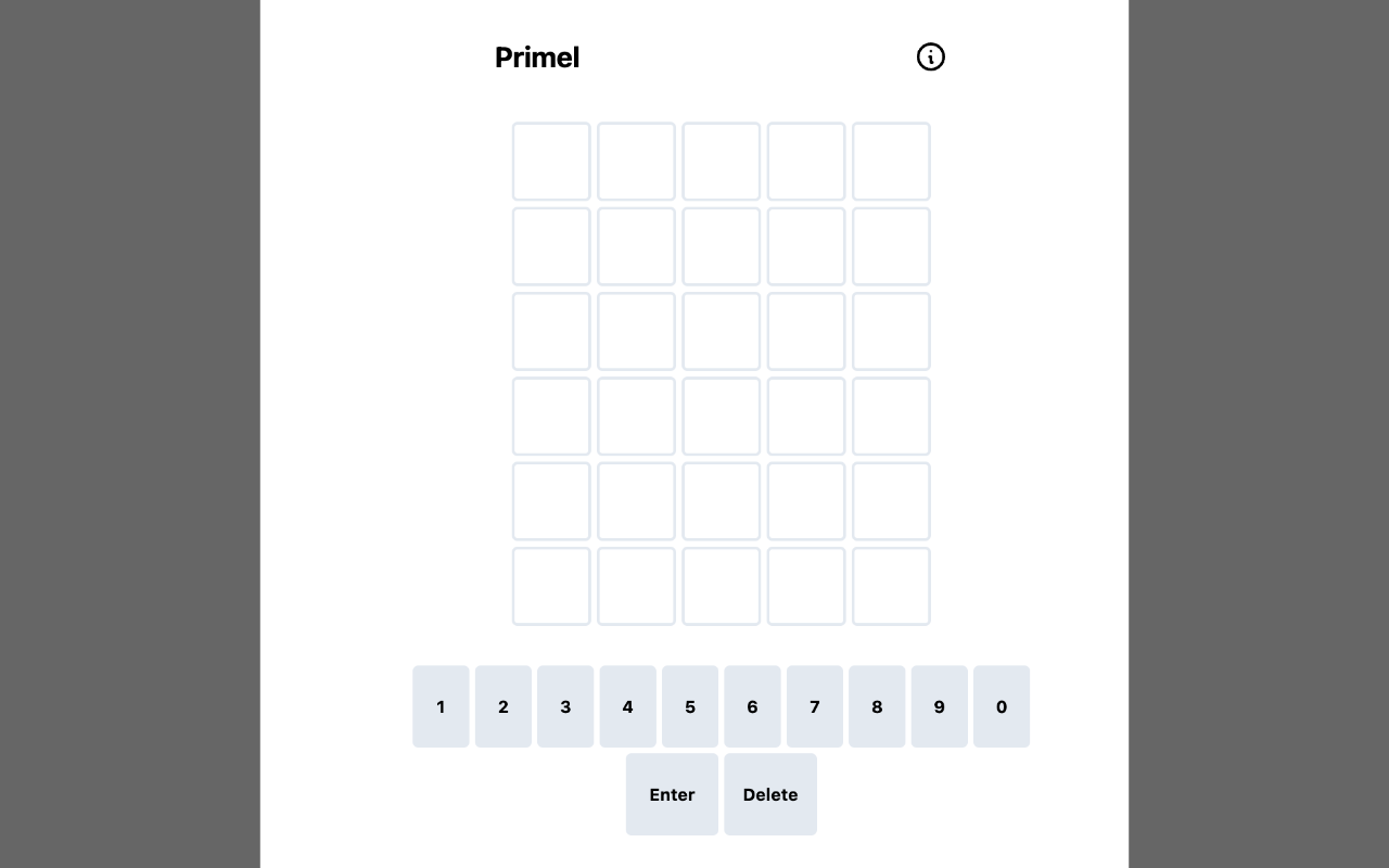 Primel - Math Digit Primel Number Puzzle
