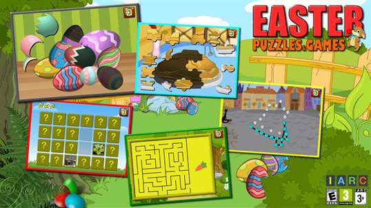 Kids Easter Jigsaw Puzzle Logic and Memory Games for preschool children screenshot 1