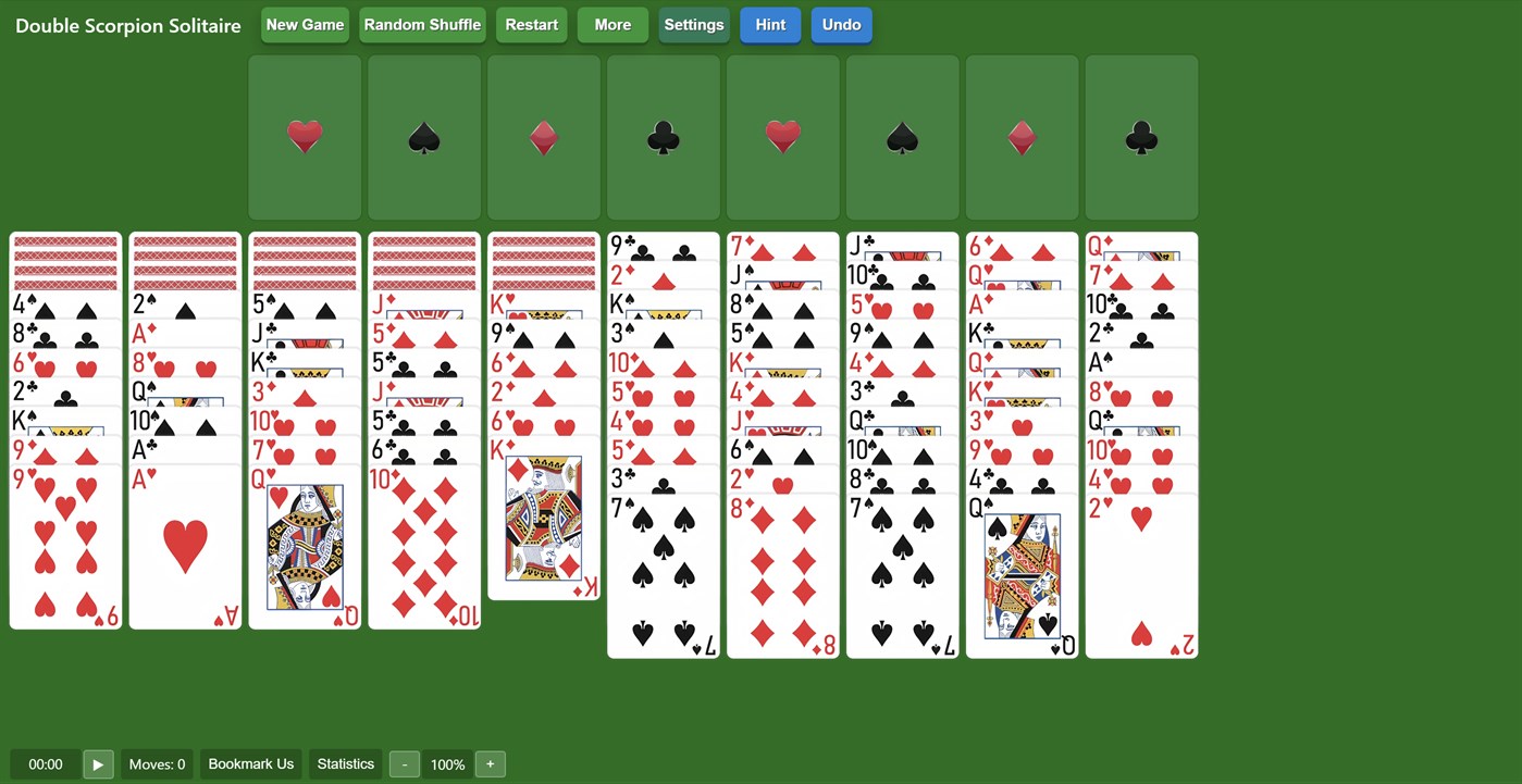 #1. Double Scorpion Solitaire Solitairex (Windows) Bởi: Solitairen