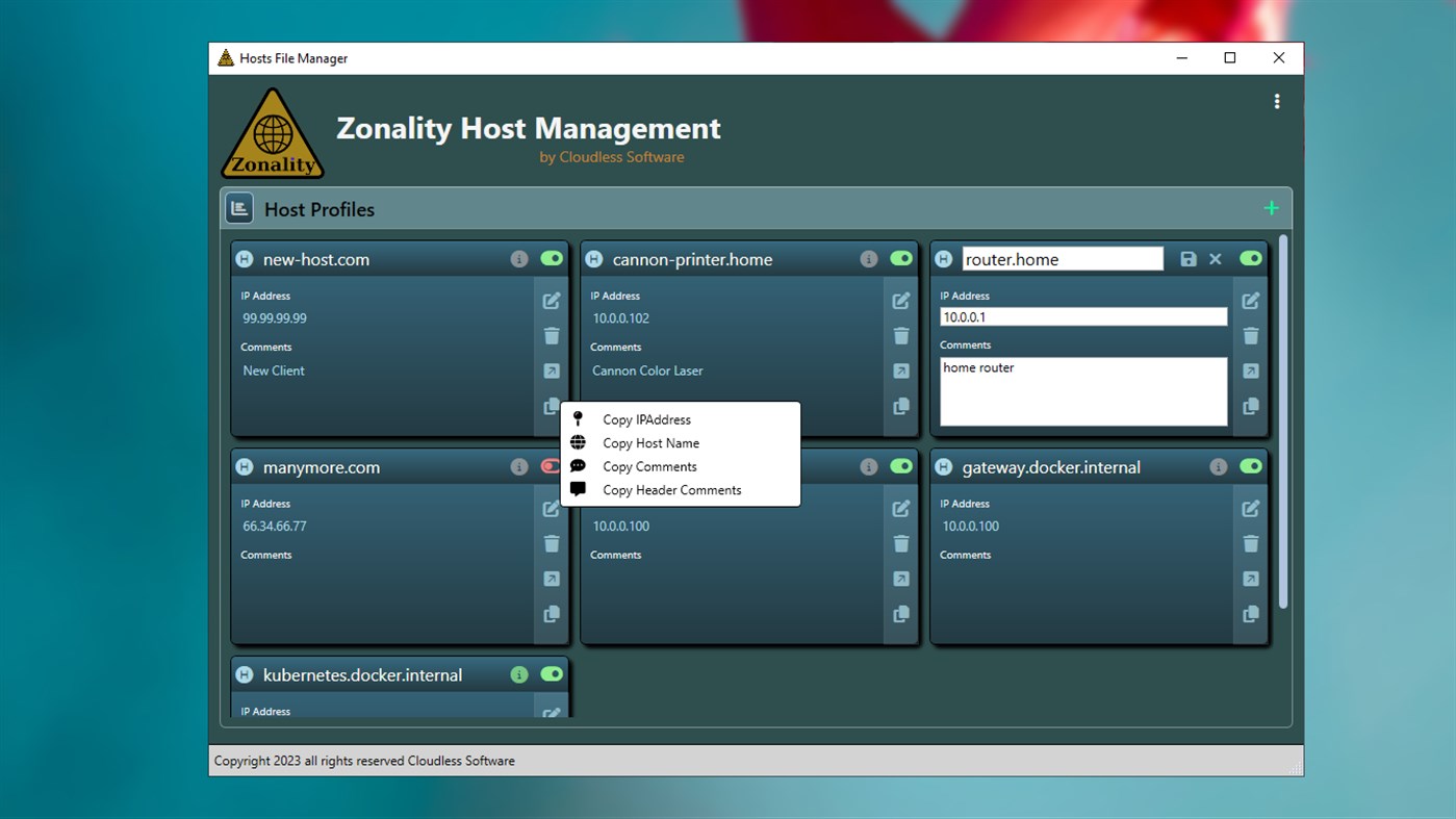 #2. Zonality (Windows) 由: Cloudless Software