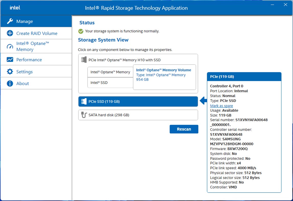 #2. Intel® Rapid Storage Technology Application (Windows) By: INTEL CORP