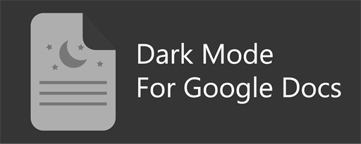 Google Docs Dark Mode marquee promo image