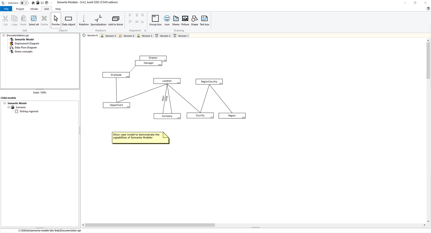 #2. Semanta Modeler (Windows) Door: COAS Software Systems BV